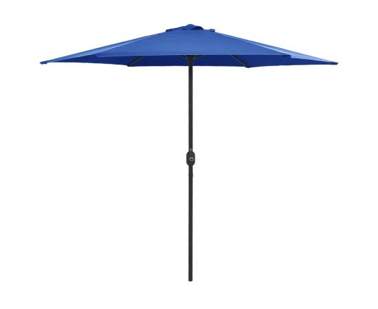 Umbrelă de soare cu stâlp aluminiu, albastru azur, 270 x 246 cm