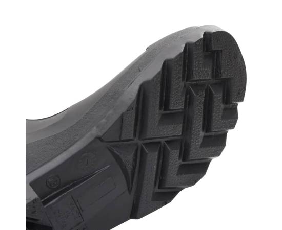 Cizme de ploaie cu șosete detașabile, negru, mărime 45, pvc, 8 image
