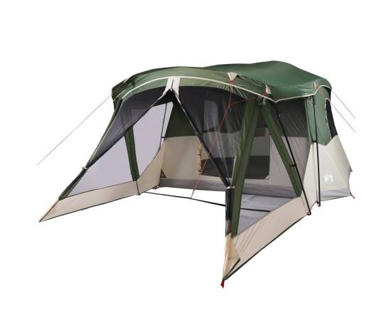 Cort de camping cu verandă 4 persoane, verde, impermeabil, 4 image