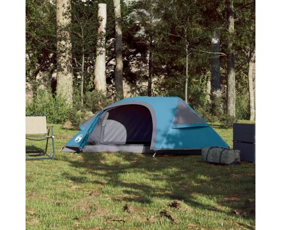 Cort de camping cupolă pentru 1 persoană, albastru, impermeabil, 3 image