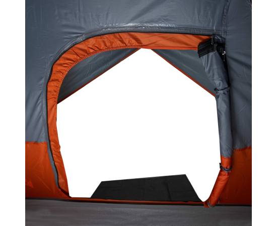 Cort de camping pentru 2 persoane, gri/portocaliu, impermeabil, 10 image
