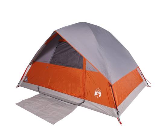 Cort de camping pentru 2 persoane, gri/portocaliu, impermeabil, 4 image