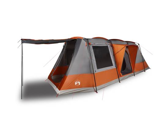 Cort de camping tunel 4 persoane, gri/portocaliu, impermeabil, 4 image