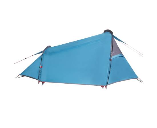 Cort de camping tunel pentru 2 persoane, albastru, impermeabil, 8 image