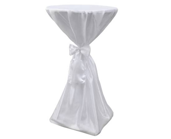 Husă de masă albă, 60 cm, cu fundă, 2 buc, 4 image
