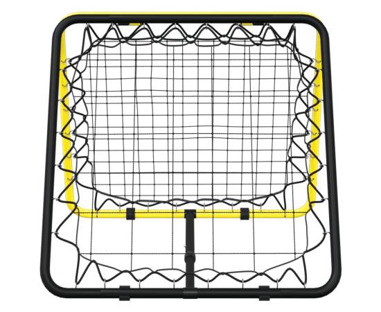 Plasă de ricoșeu fotbal dublă, reglabilă, galben/negru, oțel, 4 image