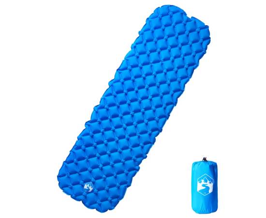 Saltea gonflabilă de camping, 1 persoană, albastru, 190x58x6 cm
