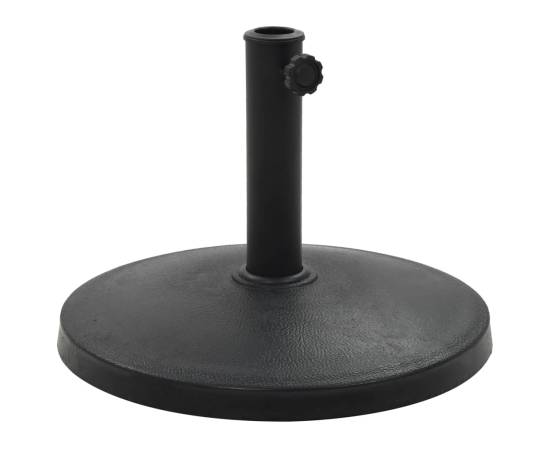 Suport umbrelă de soare rotund, negru, 10 kg, polirășină