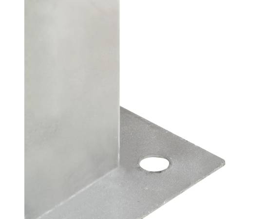 Suporturi stâlp, 4 buc., 101 mm, metal galvanizat, 6 image