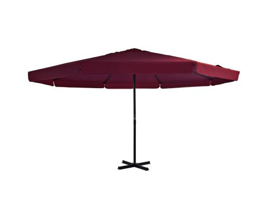 Umbrelă de soare de exterior stâlp aluminiu roșu bordo 500 cm