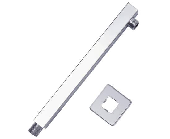 Braț suport duș, pătrat, argintiu, 30 cm, oțel inoxidabil 201, 4 image