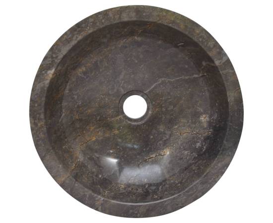 Chiuvetă, gri, Ø40x12 cm, marmură, 4 image