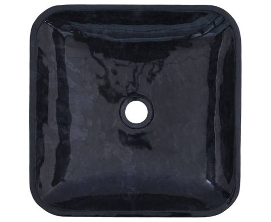 Chiuvetă, neagră, 40x40x10 cm, marmură, 10 image