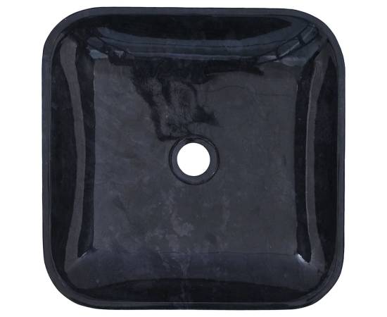 Chiuvetă, neagră, 40x40x10 cm, marmură, 9 image
