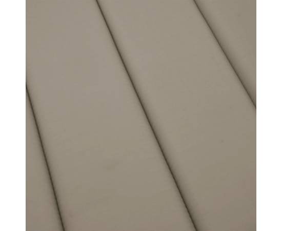 Pernă de șezlong, gri taupe, 200x50x3 cm, textil oxford, 7 image