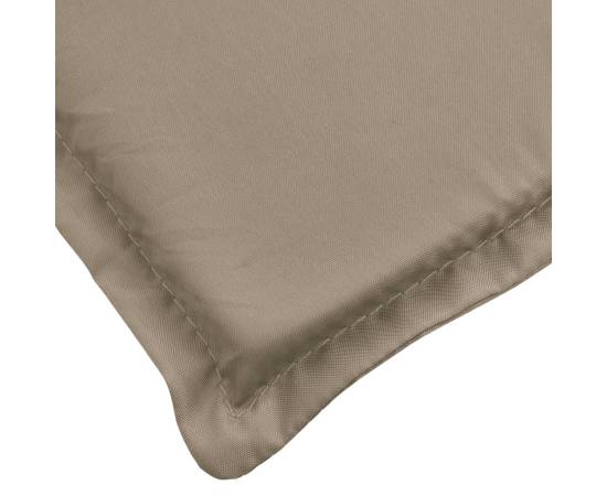 Pernă de șezlong, gri taupe, 200x50x3 cm, textil oxford, 6 image