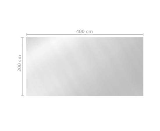 Prelată piscină, argintiu, 400x200 cm, pe, 5 image