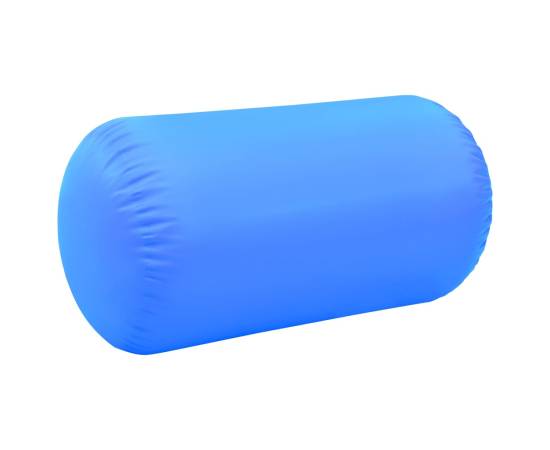 Rulou de gimnastică gonflabil cu pompă, albastru, 120x75 cm pvc, 5 image