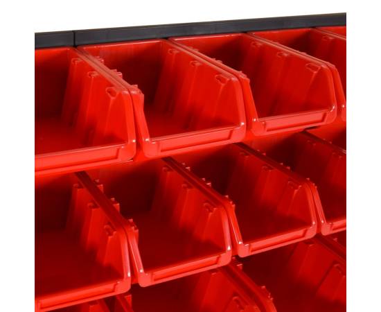 Set rafturi atelier 30 buc. roșu / negru 77x39 cm polipropilenă, 9 image