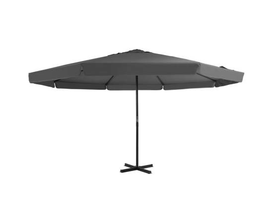 Umbrelă de soare cu stâlp aluminiu, antracit, 500 cm