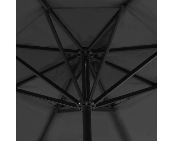 Umbrelă de soare cu stâlp aluminiu, antracit, 500 cm, 4 image