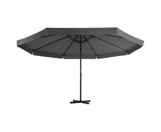 Umbrelă de soare cu stâlp aluminiu, antracit, 500 cm, 2 image
