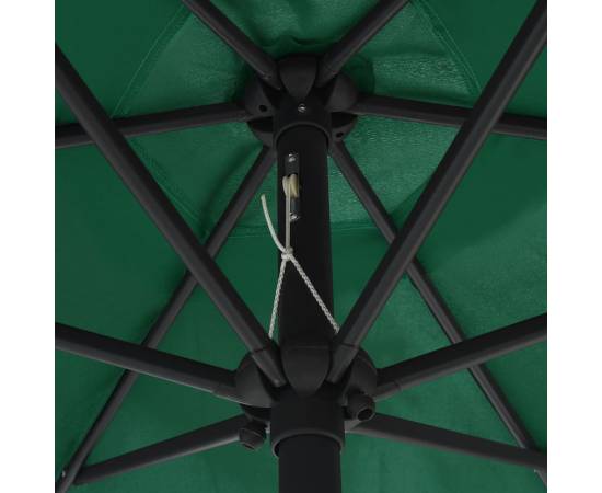 Umbrelă de soare cu stâlp aluminiu, verde, 270 x 246 cm, 5 image