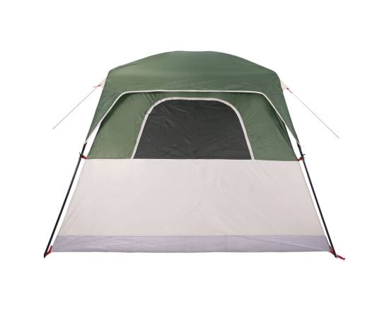 Cabină cort de camping, 4 persoane, verde, impermeabil, 8 image