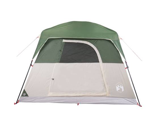 Cabină cort de camping, 4 persoane, verde, impermeabil, 6 image