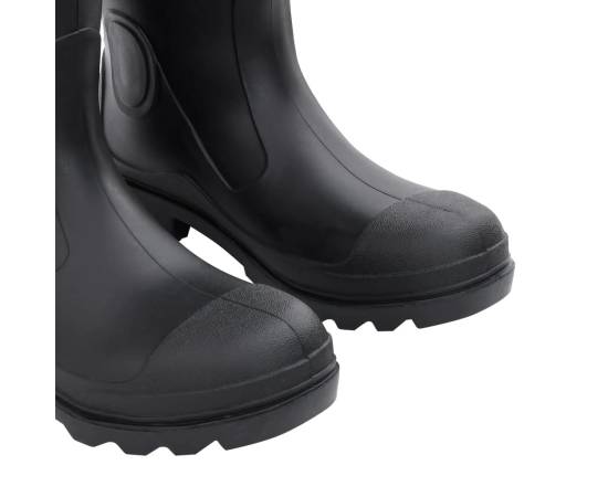 Cizme de ploaie cu șosete detașabile, negru, mărime 41, pvc, 7 image