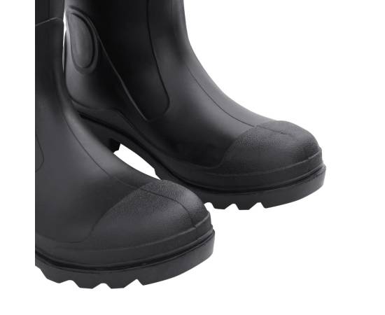 Cizme de ploaie cu șosete detașabile, negru, mărime 42, pvc, 7 image