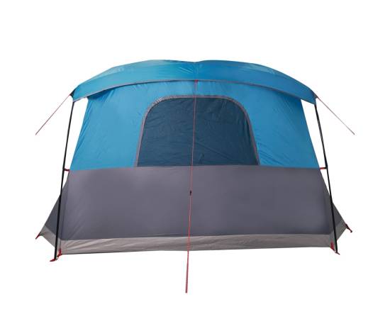 Cort de camping cu verandă 4 persoane, albastru, impermeabil, 9 image