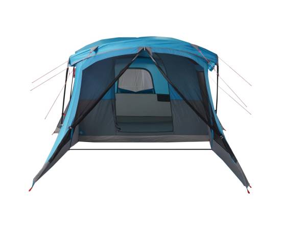 Cort de camping cu verandă 4 persoane, albastru, impermeabil, 7 image