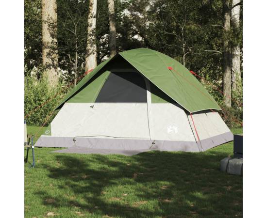 Cort de camping cupolă pentru 6 persoane, verde, impermeabil, 3 image