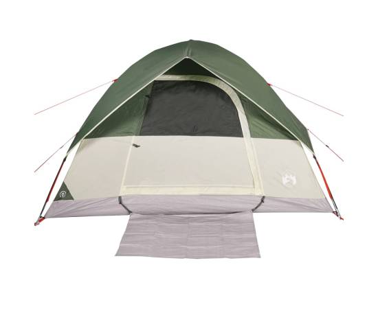Cort de camping cupolă pentru 6 persoane, verde, impermeabil, 5 image