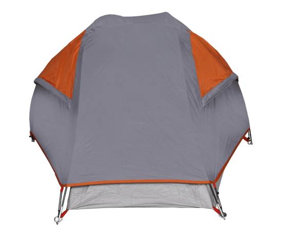 Cort de camping pentru 1 persoană, gri/portocaliu, impermeabil, 8 image