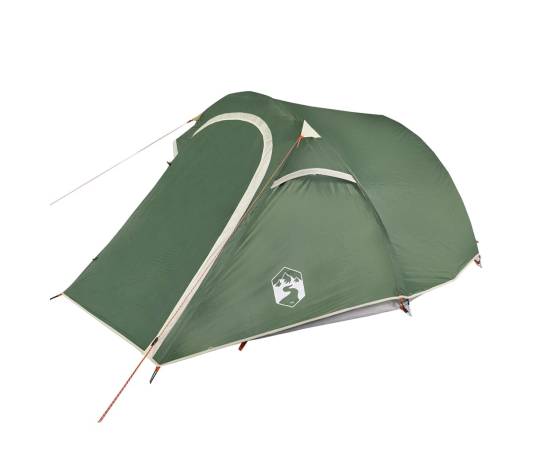 Cort de camping pentru 2 persoane, verde, impermeabil, 5 image