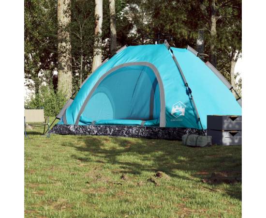 Cort de camping pentru 5 persoane, eliberare rapidă, albastru, 3 image