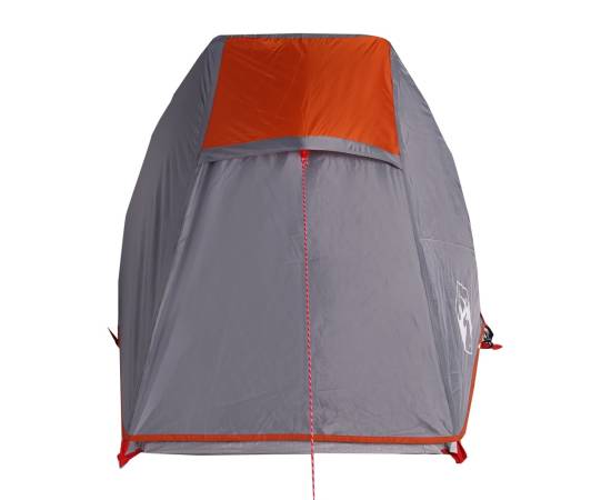 Cort de camping tunel 1 persoane, gri/portocaliu, impermeabil, 7 image