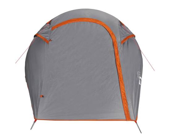 Cort de camping tunel 2 persoane, gri/portocaliu, impermeabil, 6 image
