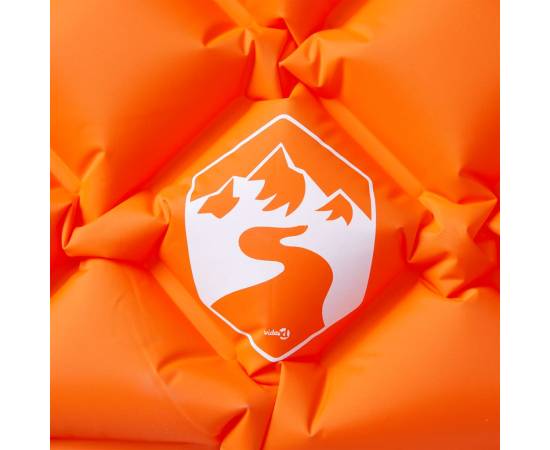 Saltea camping gonflabilă cu pernă, 1 persoană, portocaliu, 3 image