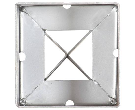 Țăruși de sol, 6 buc., argintiu, 9x9x75 cm, oțel galvanizat, 5 image