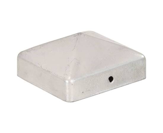 Capace stâlpi de gard piramidă 6 buc. metal galvanizat 71x71 mm, 3 image