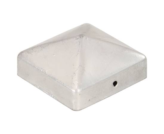 Capace stâlpi de gard piramidă 6 buc. metal galvanizat 71x71 mm, 2 image