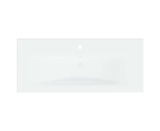 Chiuvetă încorporată cu robinet, alb, 91x39x18 cm, ceramică, 8 image