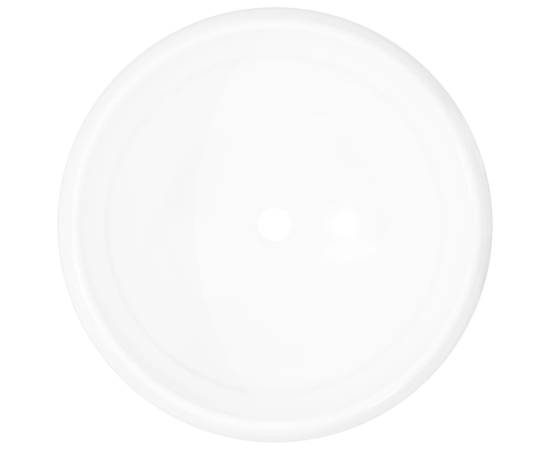 Chiuvetă de baie rotundă, alb, 40 x 15 cm, ceramică, 3 image