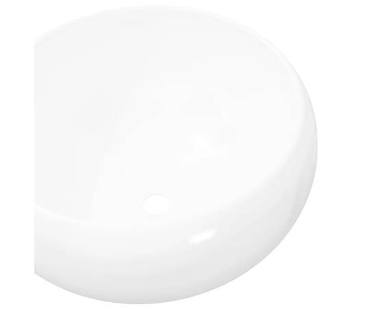Chiuvetă de baie rotundă, alb, 40 x 15 cm, ceramică, 4 image