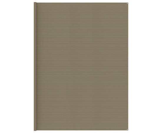 Covor pentru cort, gri taupe, 400x700 cm, hdpe