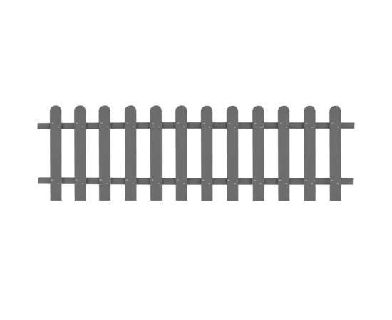 Gard din șipci, gri, 200 x 60 cm, wpc