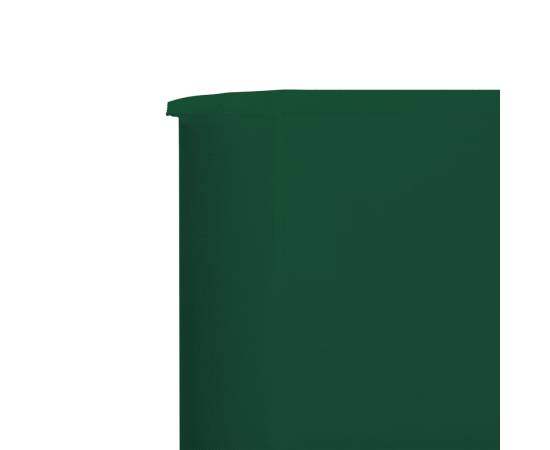 Paravan anti-vânt cu 3 panouri, verde, 400x120 cm, textil, 4 image